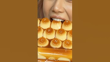🍮 Pudding Caramel Keyboard l Soft & Satisfying🍯 AI ASMR by ING FLOW #shorts #asmrshorts #mukbang
