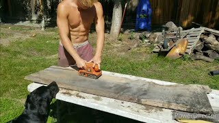 Rare black walnut slab footboard, with oak bow ties! by Hillbilly Gym 740 views 3 years ago 6 minutes, 33 seconds