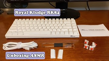 Unboxing ASMR (no talking) - Royal Kludge RK84 mechanical keyboard