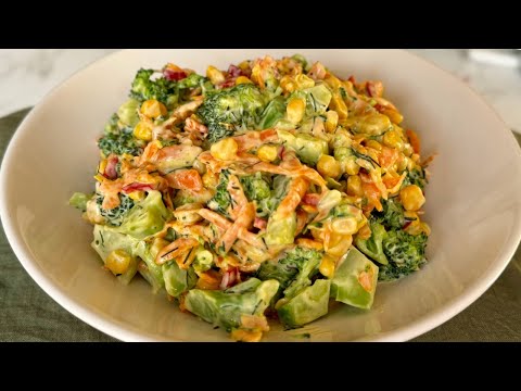 This is creamy broccoli and carrot salad recipe‼️you will be surprised by eating this salad