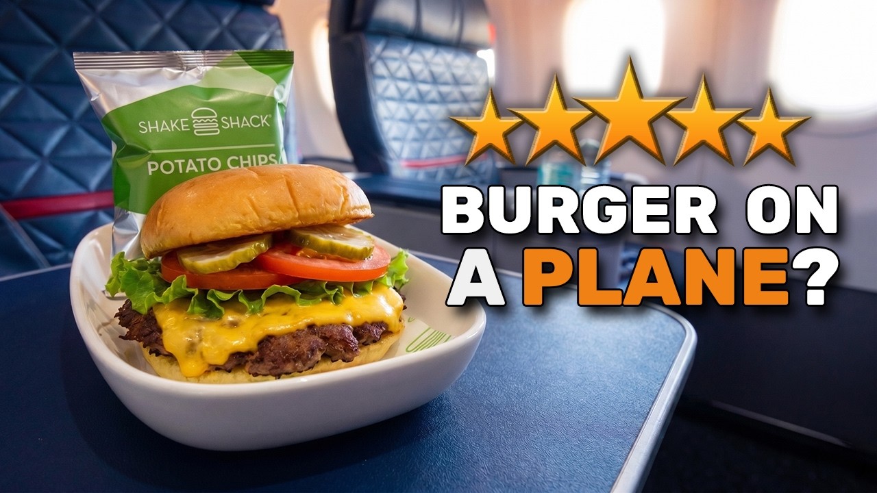 FIRST CLASS on Delta's A321! What's It Really Like? (Shake Shake Burger! 🍔)