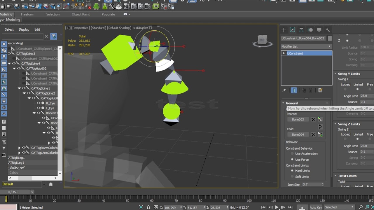 nVidia PhysX simulation test 3ds max - YouTube