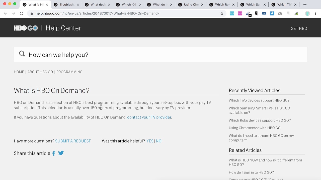 What is HBO On Demand? YouTube