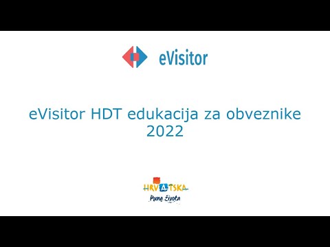 eVisitor HDT edukacija za obveznike - 2022