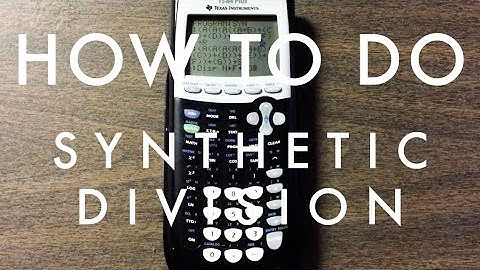 How To Do Synthetic Division on a TI-84