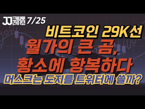 LIVE 월가의 큰곰 황소에 항복 비트코인 29K선 위태위태 