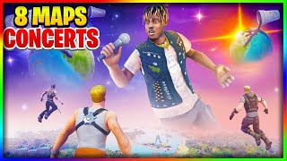 🎶 best 8 CONCERT maps! (TRAVIS SCOTT, JUICE WRLD...) - fortnite concert map code 🎤