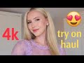 4K Micro Bikini Try-On Haul Transparent | Transparent Lingerie &amp; See-through Dresses 
