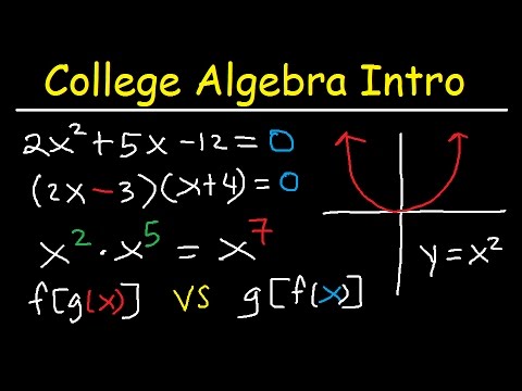 College Algebra Introduction Review - Basic Overview, Study Guide, Examples & Practice Problems