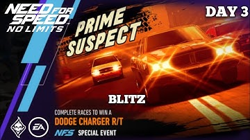 Need For Speed: No Limits | Vault Event - Prime Suspect | (Day 3 Blitz) - Dodge Charger R/T
