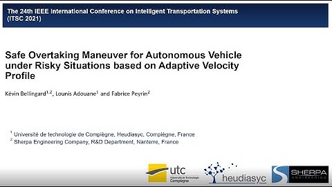 ITSC 2021 - Safe Overtaking Maneuver for Autonomous Vehicle under Risky Situations