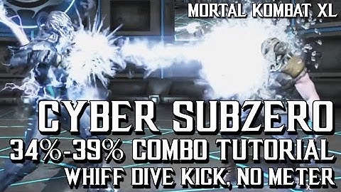 MKXL: Cyber Subzero Whiff combo tutorial video 34 - 39% NO METER