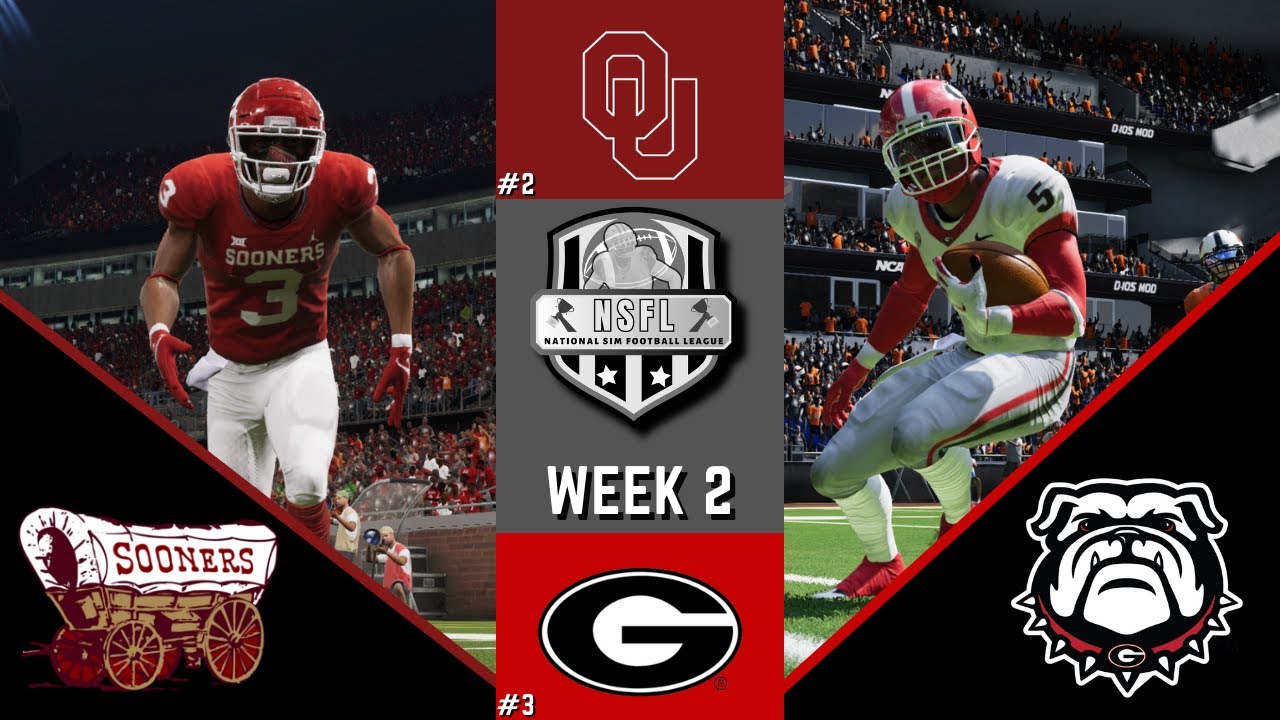 NSFL College Series 1: #2 Oklahoma vs #3 Georgia Week 2 | Madden 22