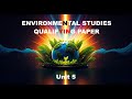 Environmental Studies | Qualifying Paper | Unit 5 | MIC