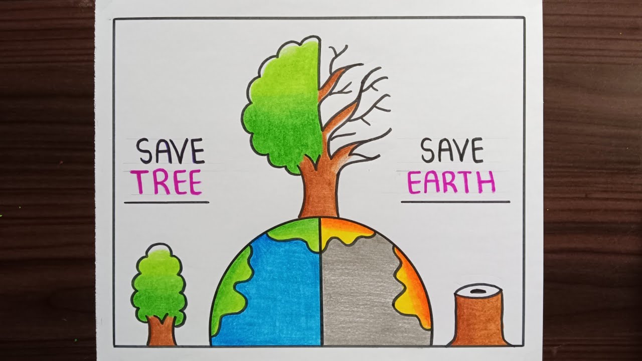 Earth Day Chart|Earth Day Poster|Earth Day Easy Drawing|Poster On Earth Day|Save Earth Poster|Earth