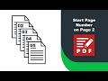 How to Skip the First Page and Start Numbering from Page 2 with Number 1 in PDF-XChange Editor