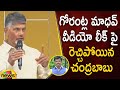 Chandrababu reacts strongly over YSRCP MP Gorantla Madhav controversial video