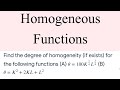 Finding the Degree of Homogeneity for Functions | Cobb-Douglas & Quadratic Examples