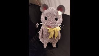 Мышь - своими руками из помпонов.  Handmade mouse