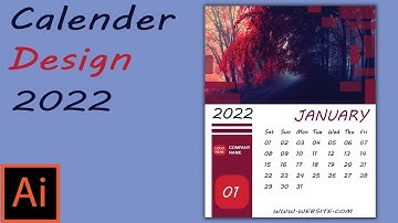 Calendar design  in Illustrator 2022
