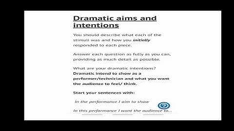 Year 10-Devising Log-Section 1