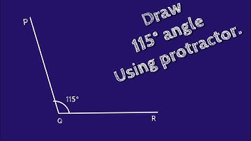 How to draw 115 degree angle using protractor. Make 115 degree angle with protractor. shsirclasses.