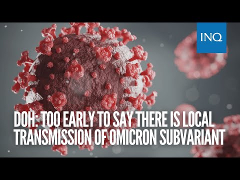 DOH: Too early to say there is local transmission of Omicron subvariant