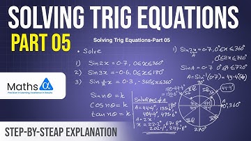 Solving Trig Equations - part 05 | Maths Alpha | Dharana Siriwarnage