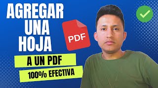 Como agregar una hoja A UN PDF GRATIS