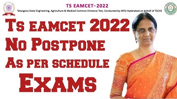 TS Eamcet 2022 No Postpone | Today Update | TS Eamcet Exam 2022 LATEST News