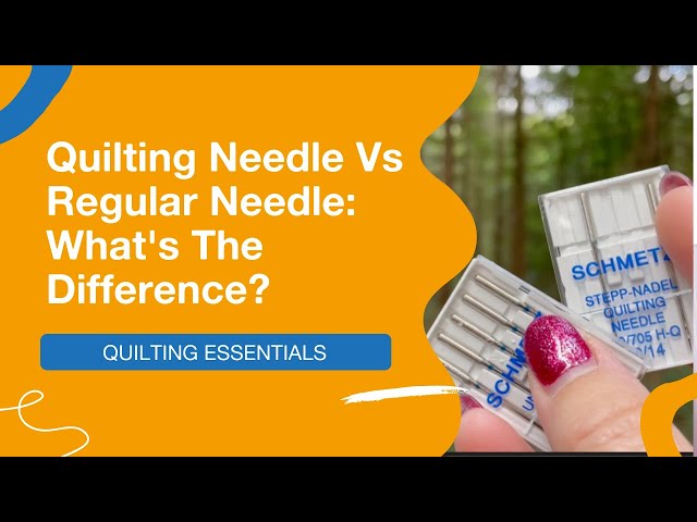 🤔 Quilting needle vs regular needle - What's The Difference? 