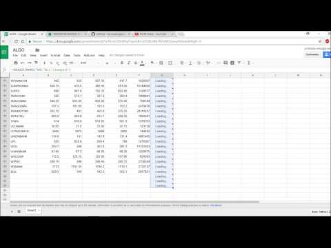 Read,Write and Extracting Live Stocks Quotes in Excel with the Help of Google Sheet API Python-P.3