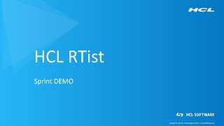HCL RTist - Sprint Demo 2020.03 - 9. Documentation