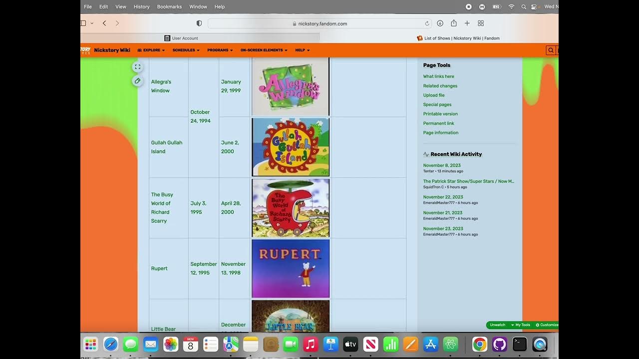 Nickstory November (Day 8 Nick Jr's Shows) YouTube