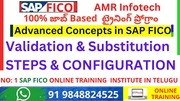 Validation & Substitution Concept  in Telugu SAP FICO Training in Telugu | SAP FICO Course in Telugu