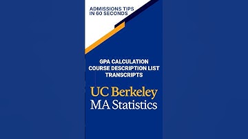 Finalizing Your Application | Admission Tips in 60 Secs | Berkeley MA Statistics