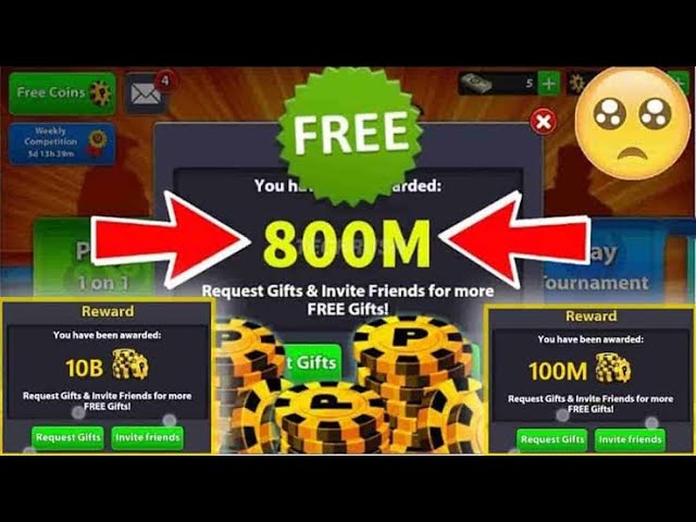 8 ball pool free coins and gifts