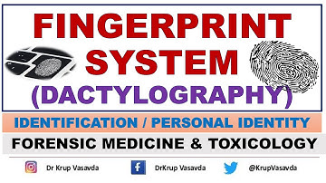 Fingerprint System | Dactylography | Dr Krup Vasavda
