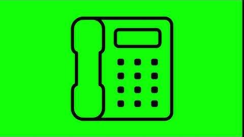 Animated Telephone Icon on Green Screen With Pop-up Sound