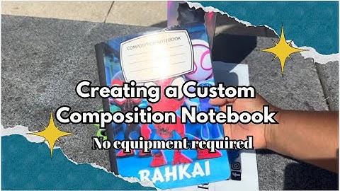 No equipment required! Easy DIY creating a Custom Composition Notebook.