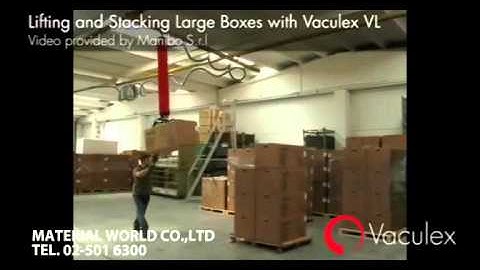 Vaccum : Lifting and stacking large with vaculex VL