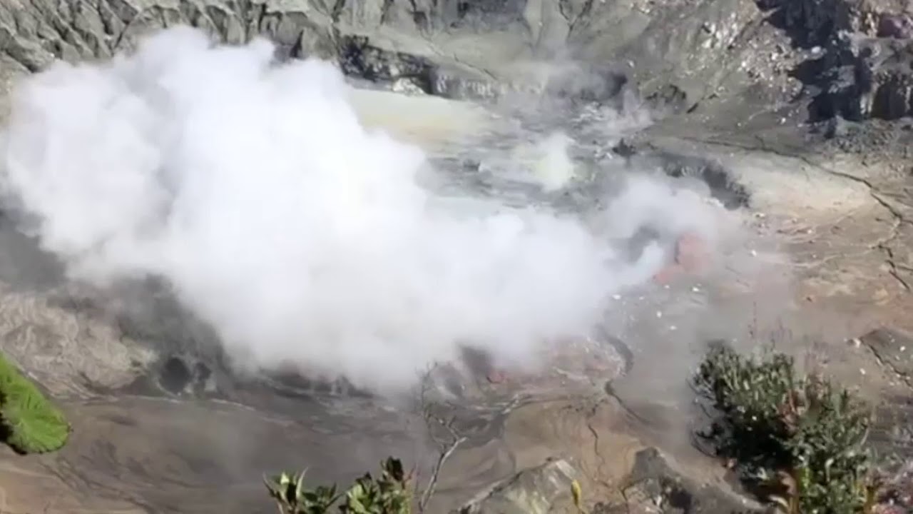Steam Explosion at Poas Volcano, Costa Rica - YouTube