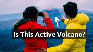 We Saw Active Volcano Eruption In Iceland  Hiking To Volcano| Volcano Eruption | Iceland Travel Vlog