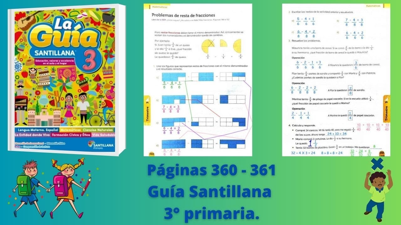 Restringido carpintero escolta Guía Santillana tercer grado matemáticas páginas 360 - 361 - YouTube