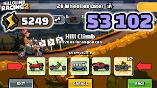 53102 points (5249gp) in 28 WHEELIE LATER Team Event - Hill Climb Racing 2