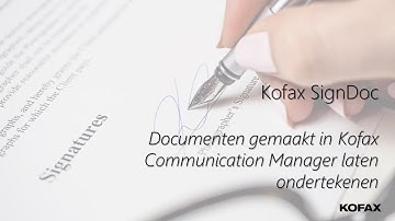 [Kofax SignDoc] Documenten gemaakt in Kofax Communication Manager laten ondertekenen (Dutch)