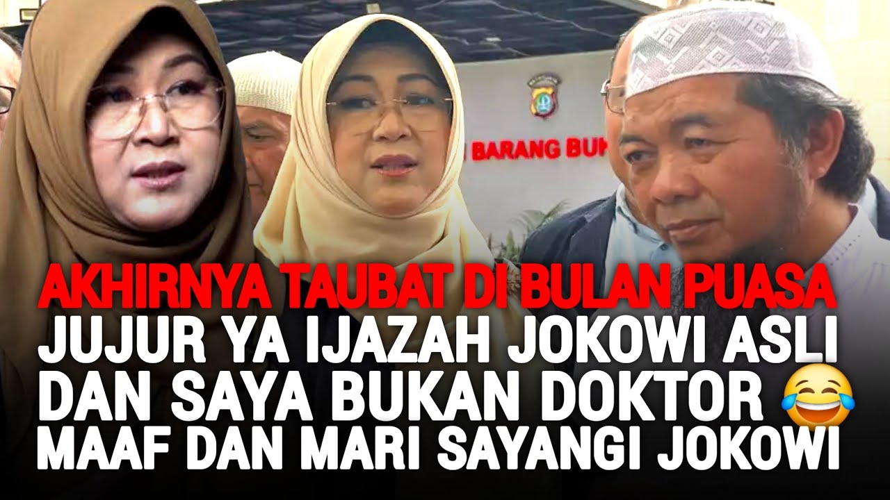 TAK TERDUGA SIKAP KESATRIA DOKTER TIFA JUJUR IJAZAH JOKOWI ASLI,DAN SAYA BUKAN DOKTOR,SAYANGI JOKOWI