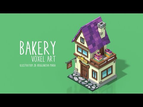 Bakery - Voxel Art in Magicavoxel
