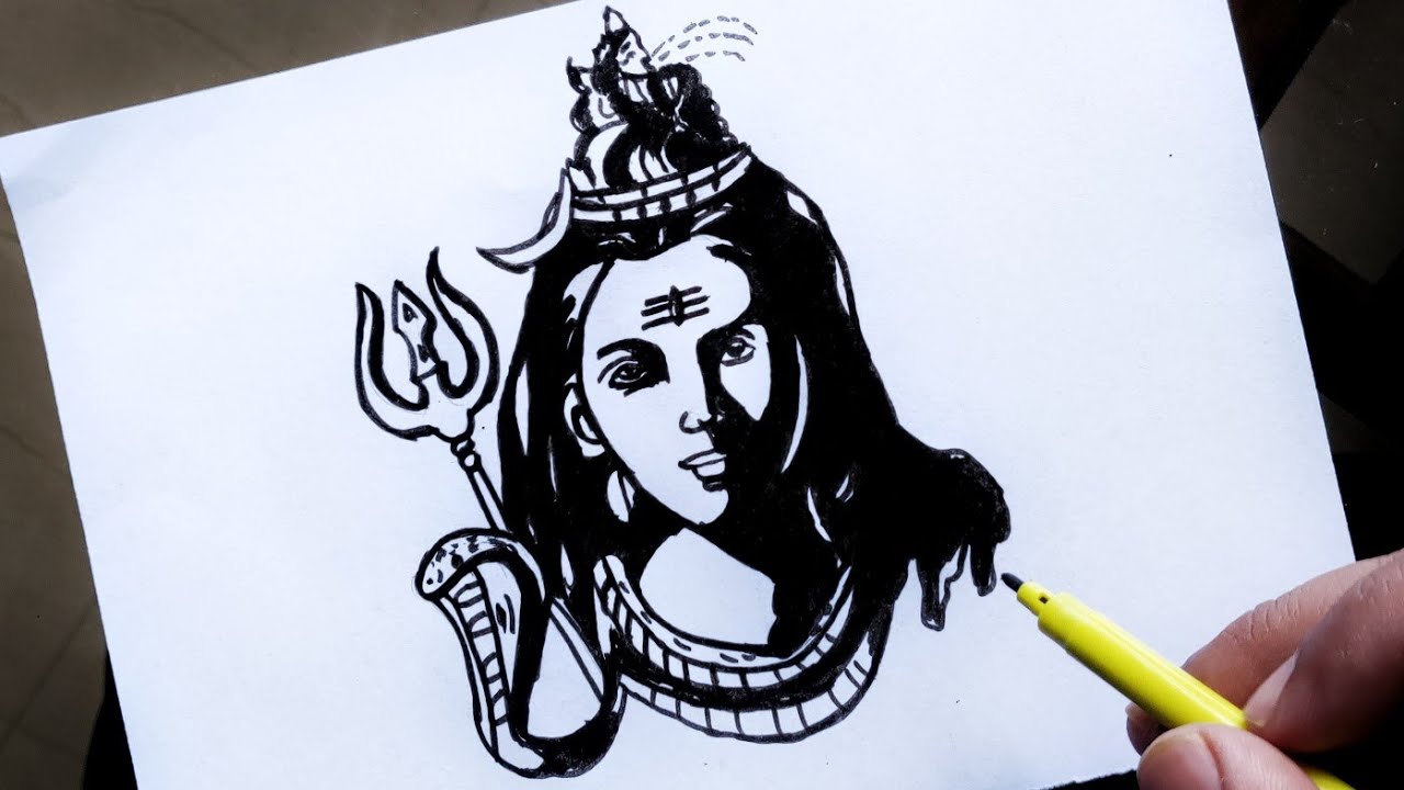 How to draw lord Shiva drawing easy | mahashivratri drawing Shiva