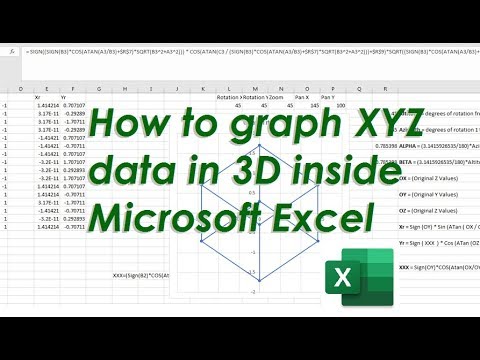 How To Graph X Y Z Data In 3d Inside Microsoft Excel With Xyz Rotations Youtube
